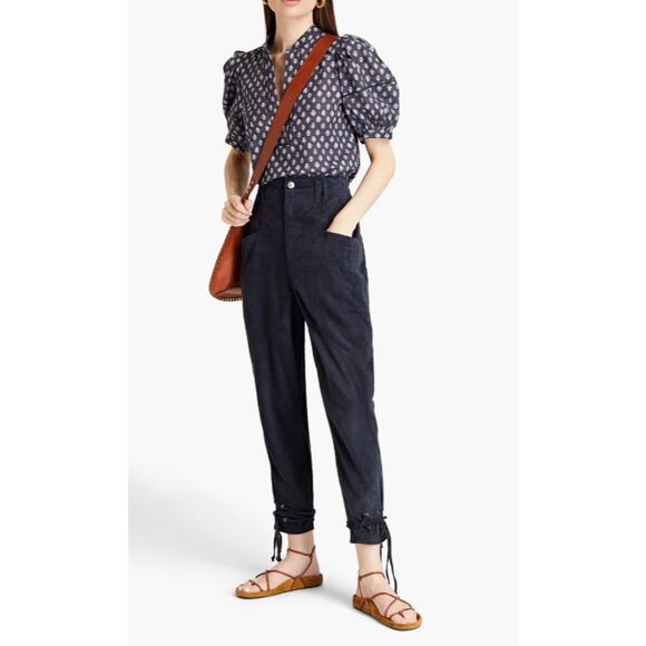 ISABEL MARANT Adeloisa Suede Tapered Pants Size 2 New with Tags - Picture 1 of 6